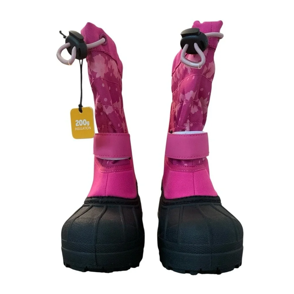 Columbia Snow Boots 12 Pink Waterproof 200g Insulated Powderbug Plus II Winter